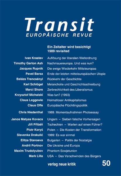 Transit 50: Ein Zeitalter wird besichtigt. 1989 revisited Law