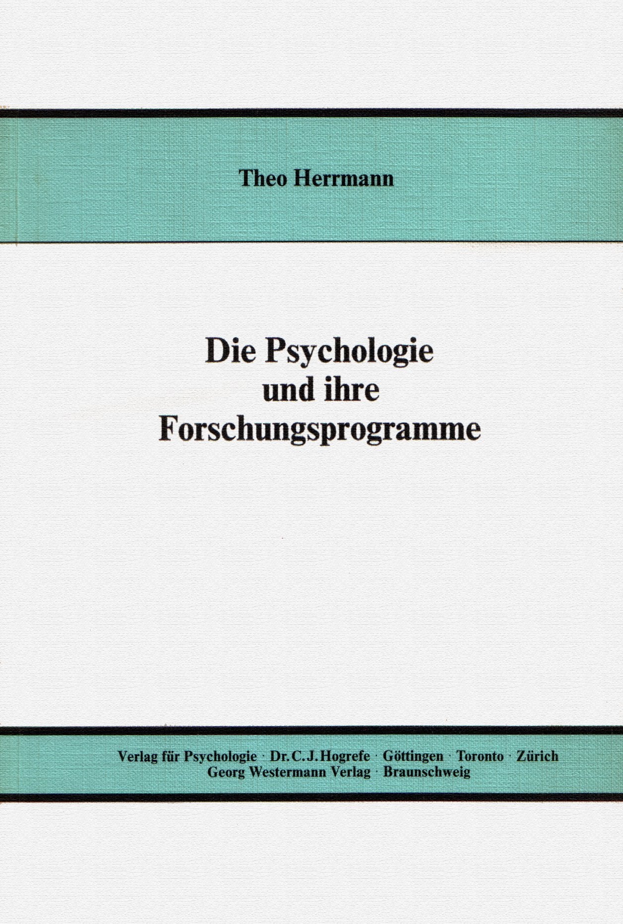 Die Psychologie und ihre Forschungsprogramme Books