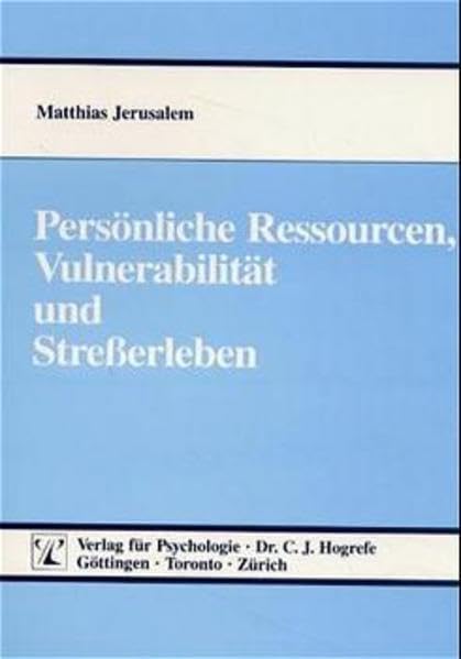 Persönliche Ressourcen. Vulnerabilität und Streßerleben: Vorw. v. Ralf Schwarzer Film, Art & Culture