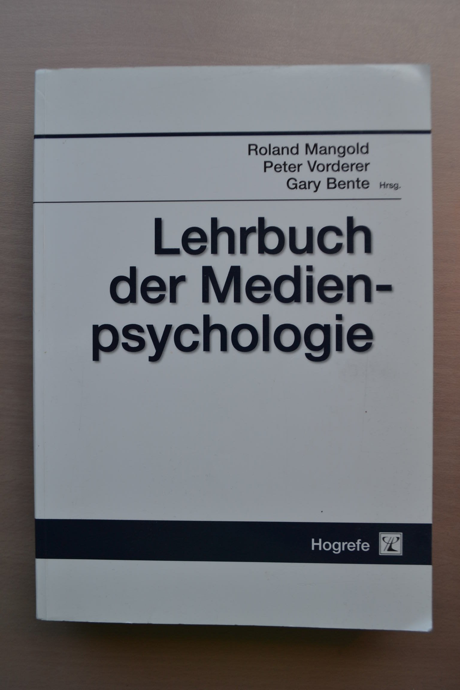 Lehrbuch der Medienpsychologie Psychology