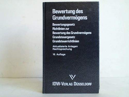 Bewertung des Grundvermögens Books