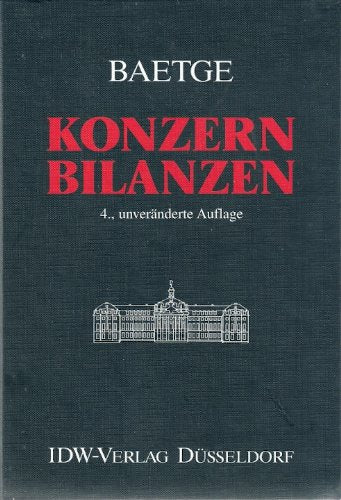 Baetge: Konzernbilanzen 4. Unv. Auflage Law