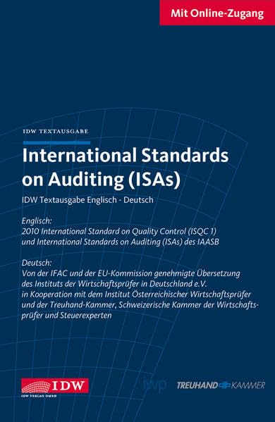 International Standards on Auditing (ISAs): IDW Textausgabe Englisch - Deutsch Law