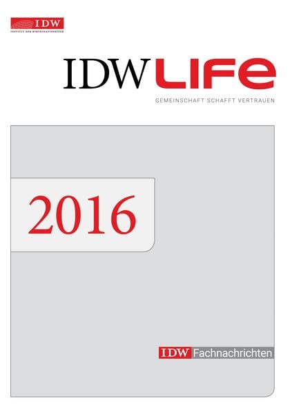 IDWLife, Einbanddecke 2016: GEMEINSCHAFT SCHAFFT VERTRAUEN Business, Finance & Career