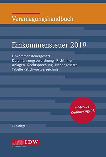 Veranlagungshandbuch Einkommensteuer 2019 Law