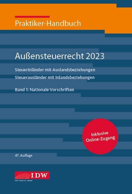 Praktiker-Handbuch Außensteuerrecht 2023, 2 Bde., 47.A. book