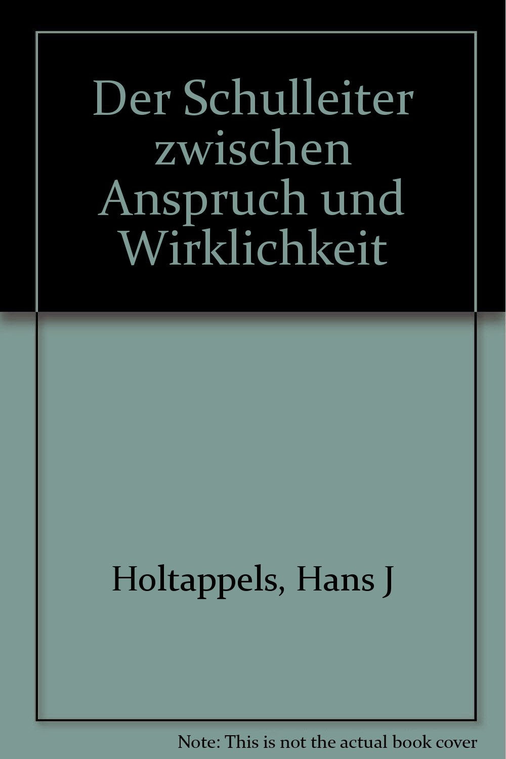 Der Schulleiter zwischen Anspruch und Wirklichkeit Books
