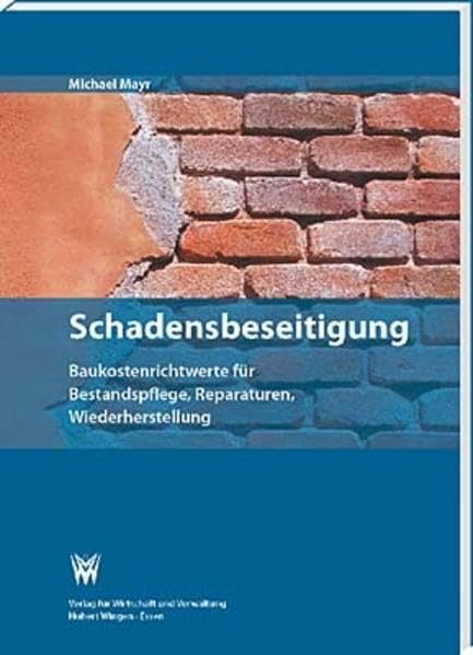 Schadensbeseitigung: Baukostenrichtwerte für Bestandspflege, Reparaturen, Wiederherstellung Business, Finance & Career