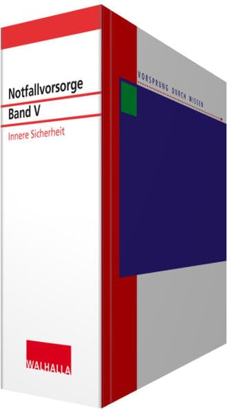 Notfallvorsorge Bd. V Innere Sicherheit: einmalige Lieferung Medicine