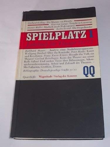 Spielplatz 1. Jahrbuch für Theater 71/72. Books