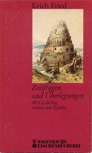 Zeitfragen und Überlegungen. Achtzig Gedichte, sowie ein Zyklus Books