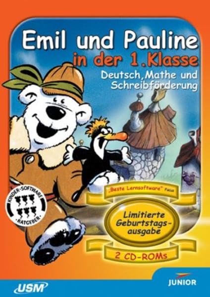 Geburtstagsausgabe: Emil und Pauline in der 1. Klasse. Deutsch, Mathe und Schreibförderung (2 CD-ROM) Hobbies & Leisure