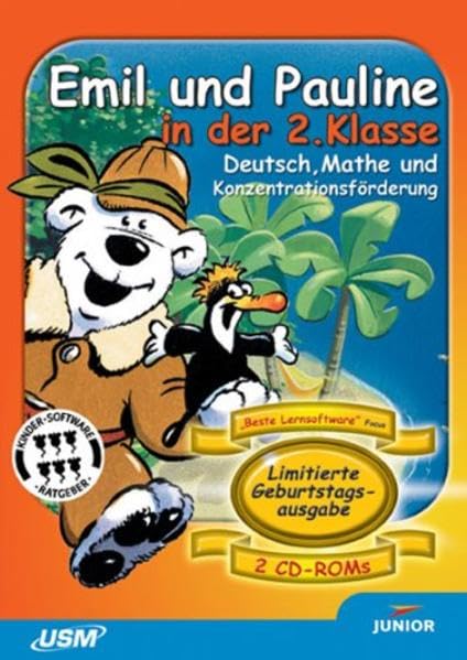 Geburtstagsausgabe: Emil und Pauline in der 2. Klasse. Deutsch, Mathe und Konzentrationsförderung (2 CD-ROM) Hobbies & Leisure