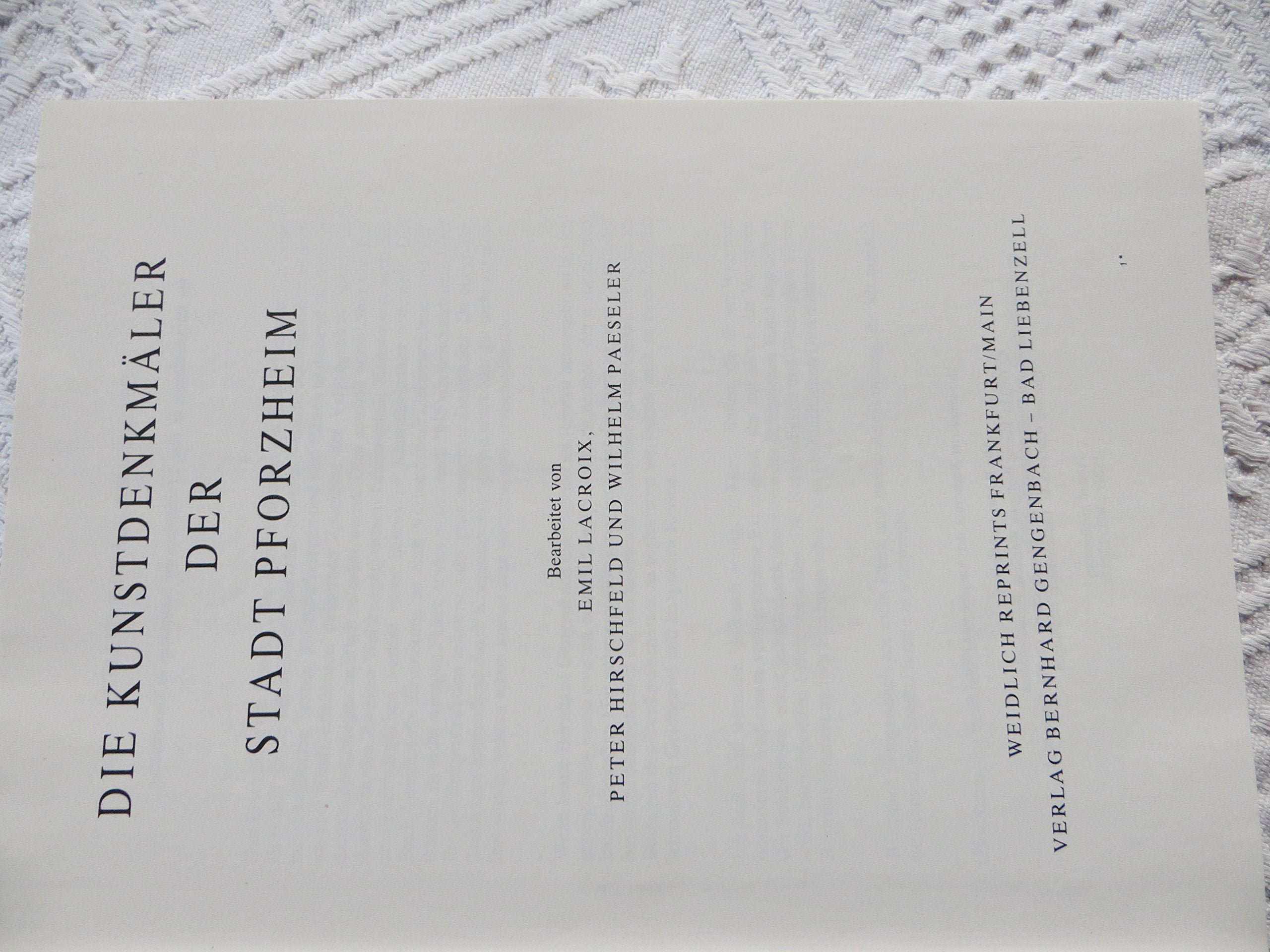 Die Kunstdenkmäler der Stadt Pforzheim. Books