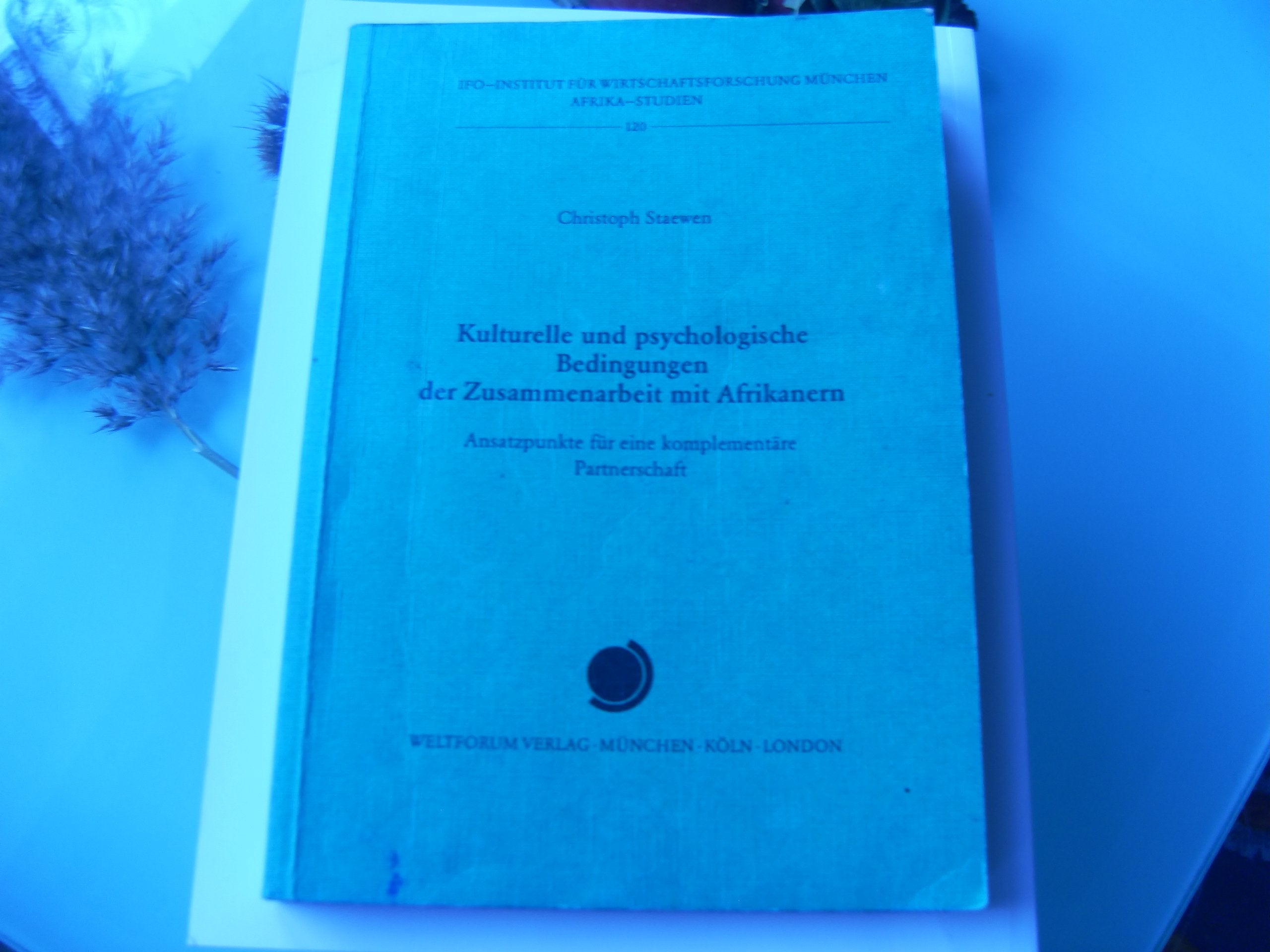 Kulturelle und psychologische Bedingungen der Zusammenarbeit mit Afrikanern. Ansatzpunkte für eine komplementäre Partnerschaft Social Sciences