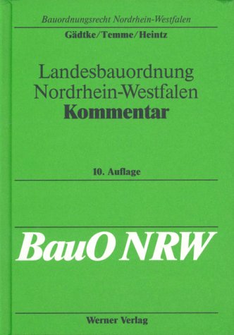 Landesbauordnung Nordrhein-Westfalen: Kommentar zur BauO NW Law