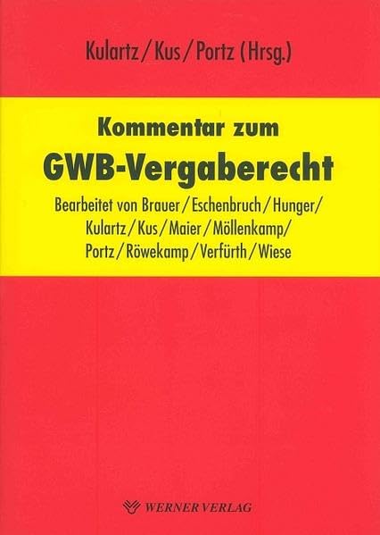 Kommentar zum GWB-Vergaberecht Law