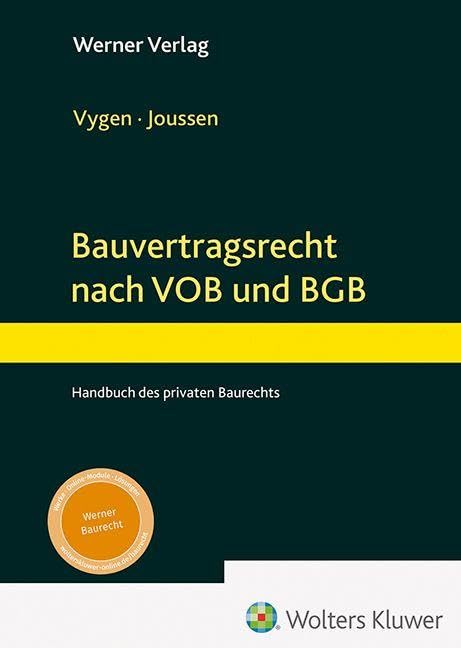 Bauvertragsrecht nach VOB und BGB: Handbuch des privaten Baurechts Law