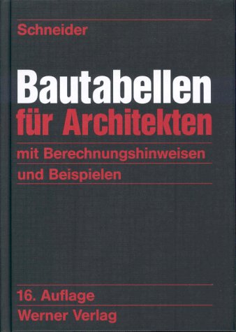 Bautabellen für Architekten Architecture