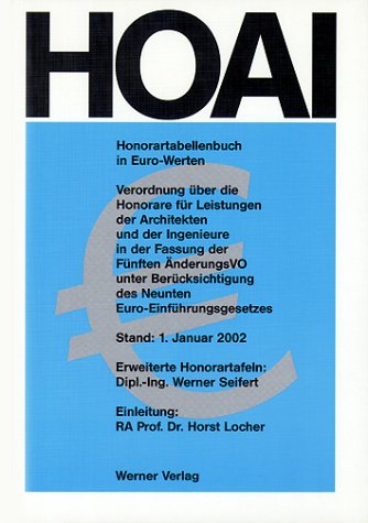 HOAI Honorartabellenbuch in Euro-Werten Law