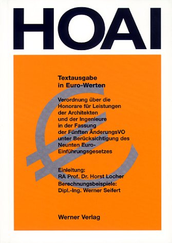 HOAI-Textausgabe mit den neuen Euro-Werten Law
