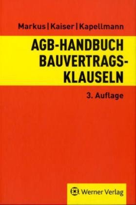 AGB-Handbuch Bauvertragsklauseln Law Books