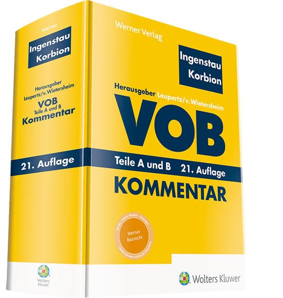 Ingenstau/Korbion, VOB Teile A und B - Kommentar Law