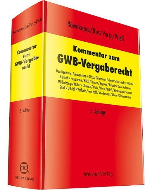 Kommentar zum GWB-Vergaberecht Law