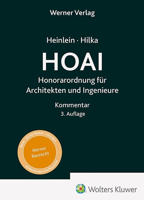 Taschenkommentar HOAI: Honorarordnung für Architekten und Ingenieure Law
