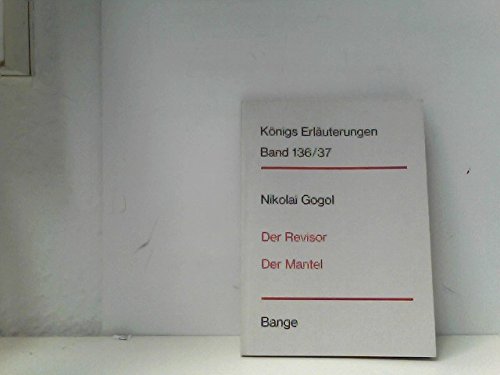Der Mantel /Der Revisor (Königs Erläuterungen) Books