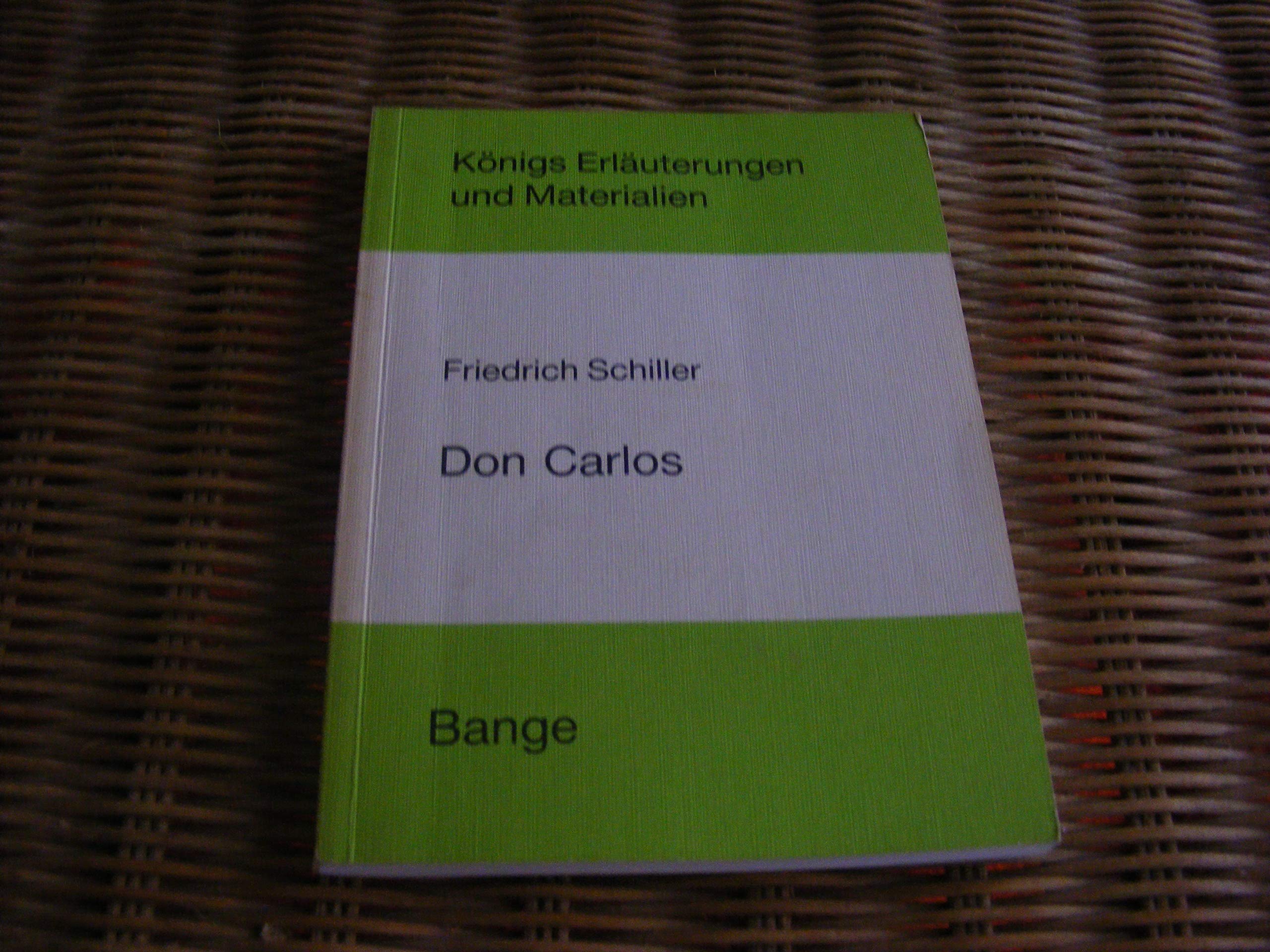 Königs Erläuterungen und Materialien, Bd.6/6a, Don Carlos Books