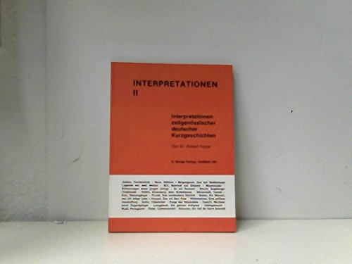Interpretationen zeitgenössischer deutscher Kurzgeschichten (Banges Interpretationen) Books