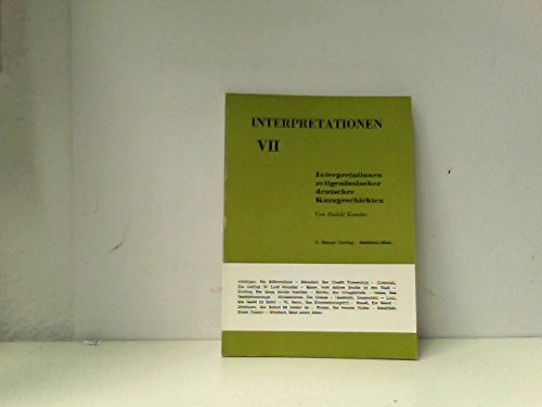 Interpretationen zeitgenössischer deutscher Kurzgeschichten Education & Training
