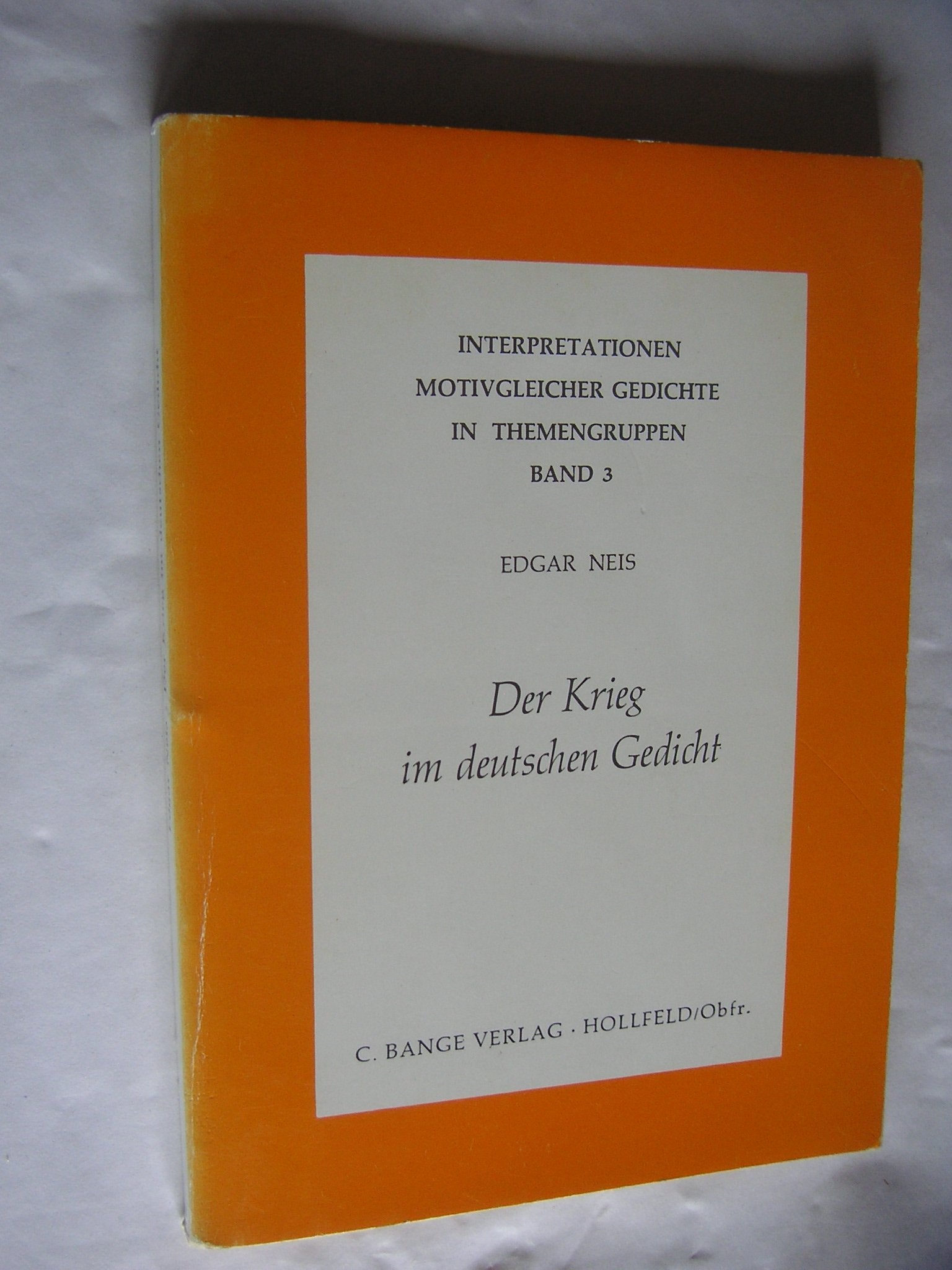 Product Image: Der Krieg im deutschen Gedicht
