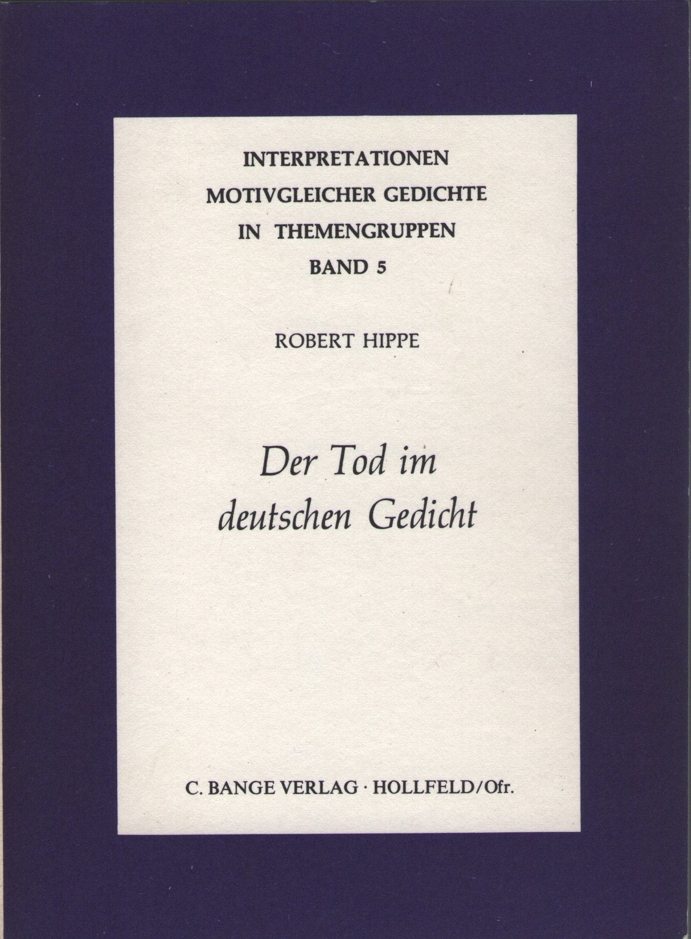 Der Tod im deutschen Gedicht Business & Technology Books