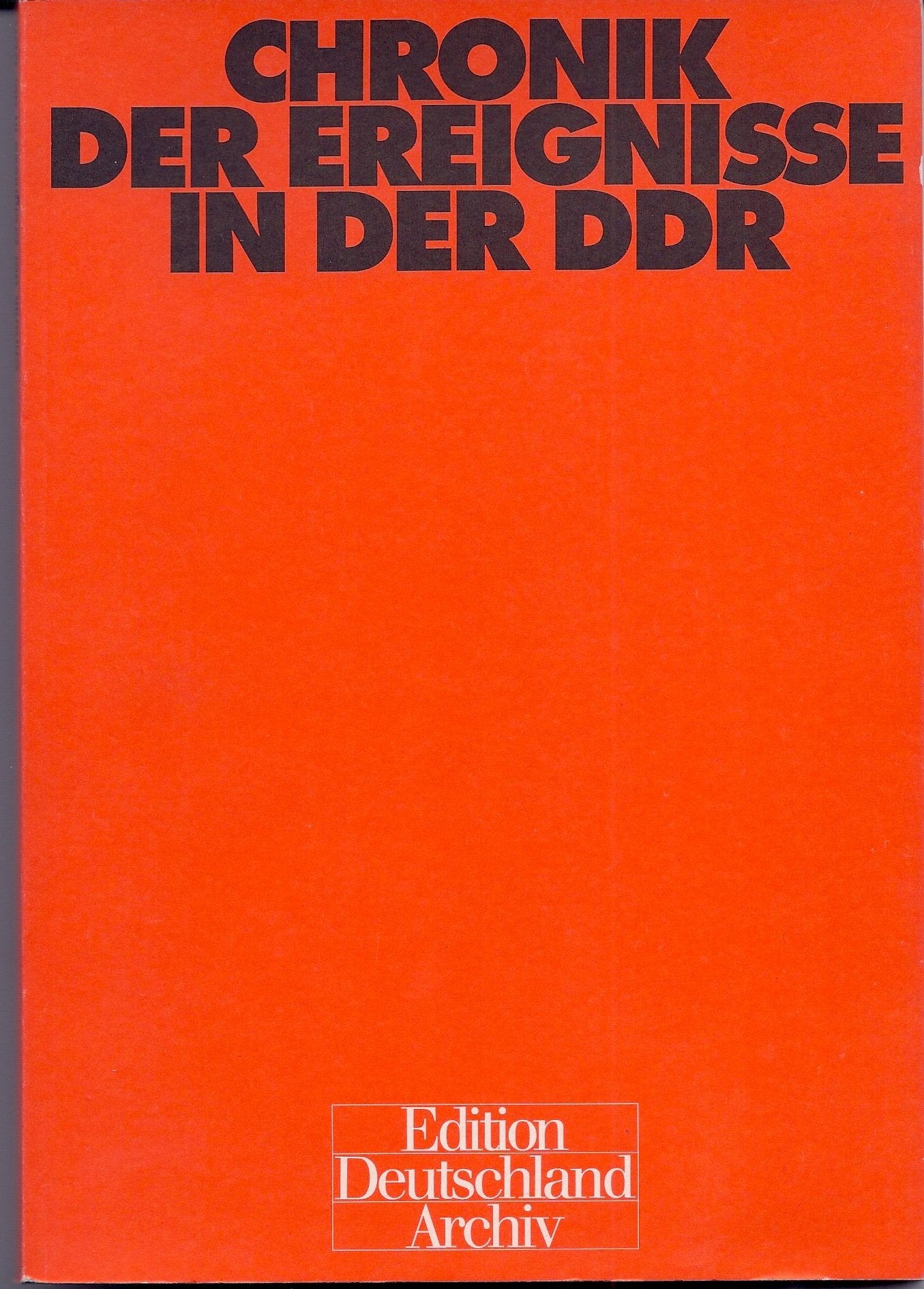 Chronik der Ereignisse in der DDR German history