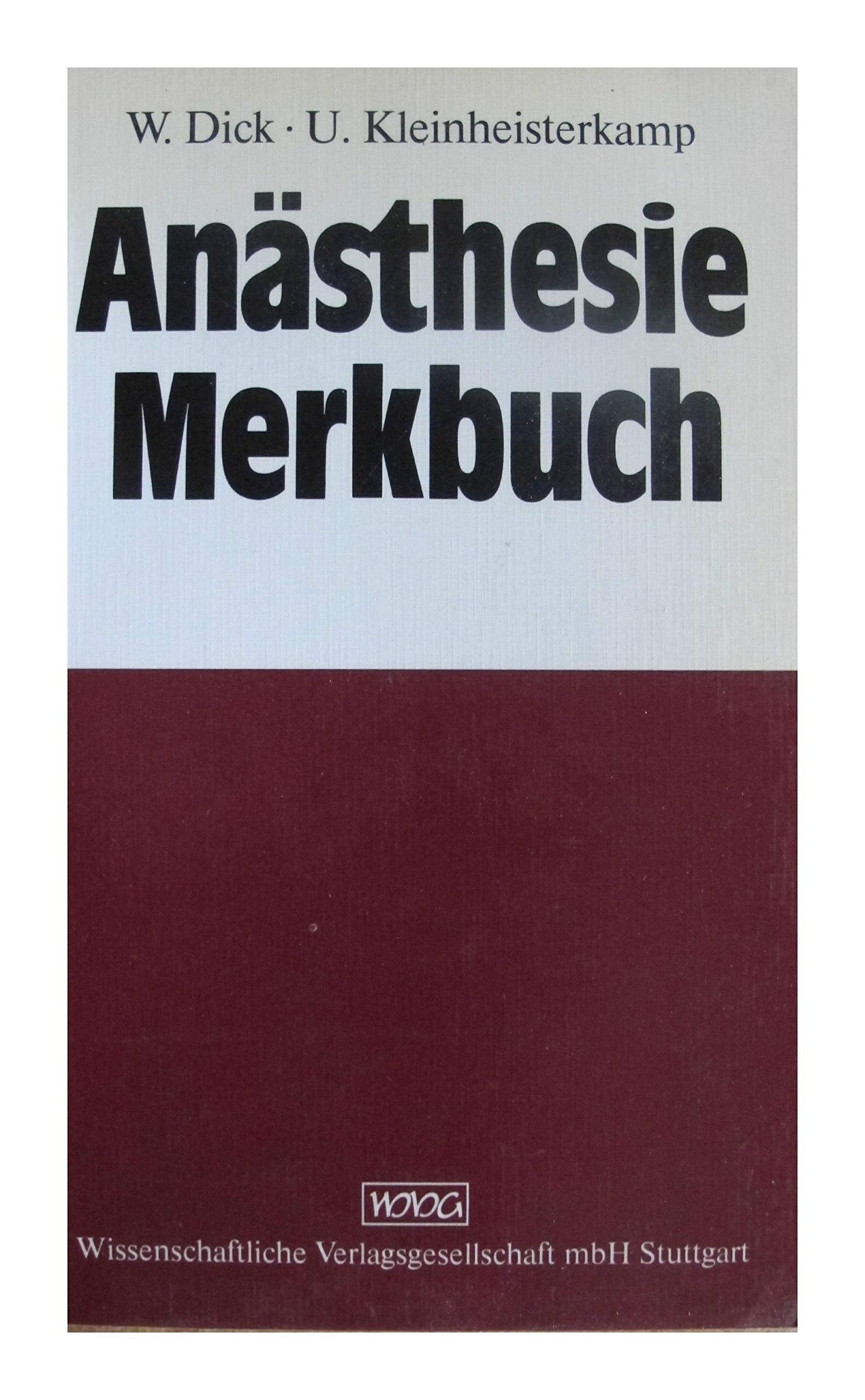 Anästhesie-Merkbuch Books
