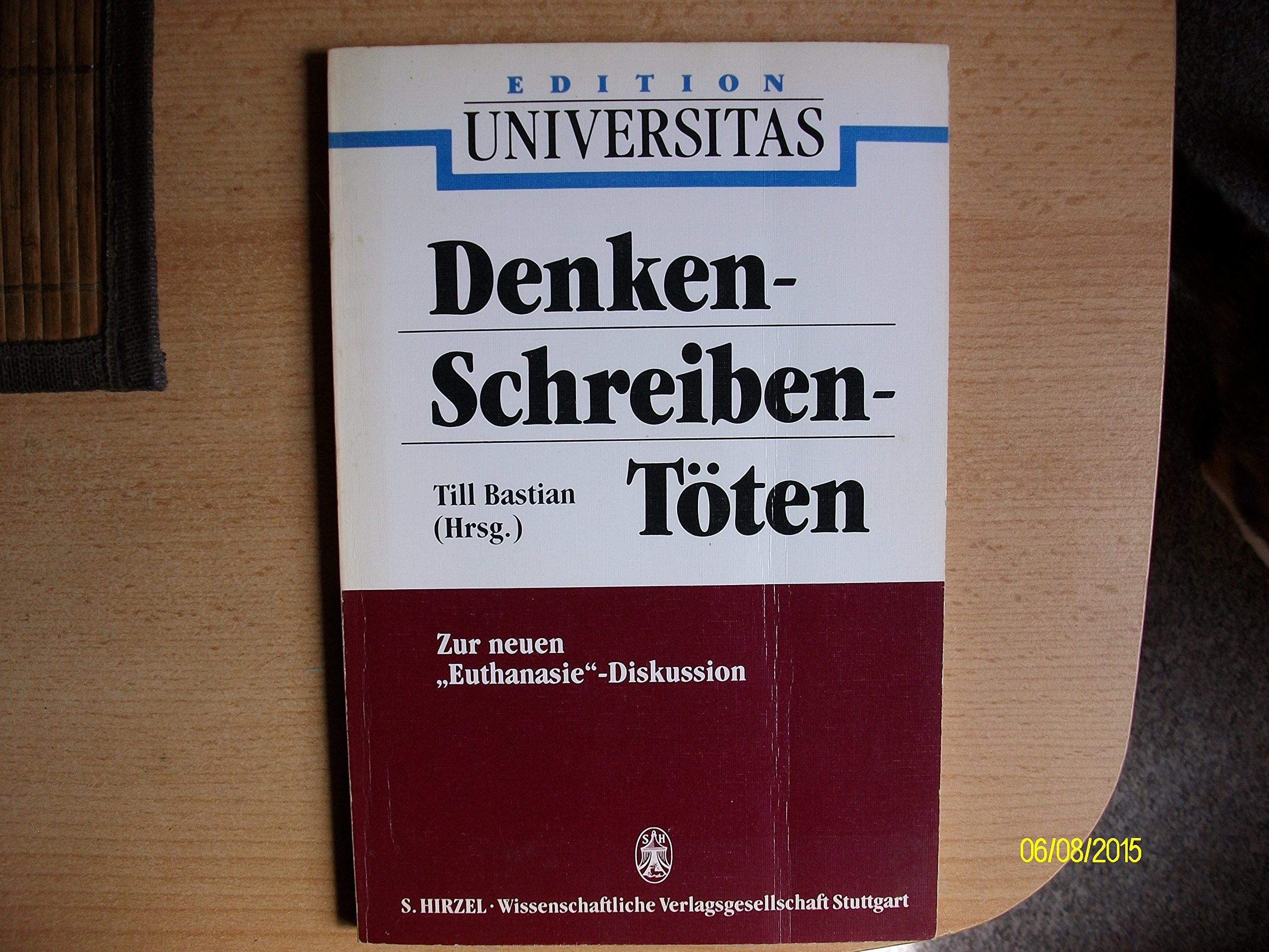 Denken, schreiben, töten. Zur neuen Euthanasie- Diskussion und zur Philosophie Peter Singers Medicine