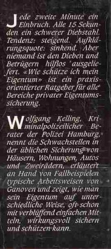 Wie schütze ich mein Eigentum: Kriminalpolizeiliche Erfahrungen und Ratschläge Business & Technology