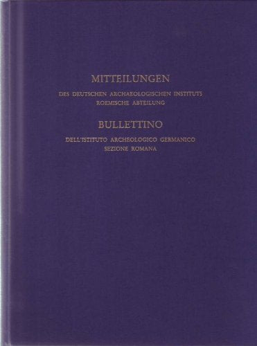 Mitteilungen des Deutschen Archäologischen Instituts, römische Abteilung, Bd.98: Jahrgang 1991 Natural Sciences