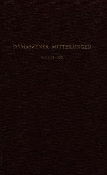 Damaszener Mitteilungen: 2002 Natural Sciences