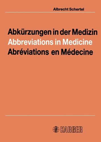 Abréviations en médecine. Abkurzungen in der Medizin. Abbreviations in medicine Medicine