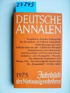 Deutsche Annalen. Jahrbuch des Nationalgeschehens 1975. Books