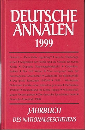 Deutsche Annalen. Jahrbuch des Nationalgeschehens: 1999 Contemporary literature