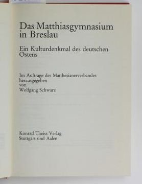 Das Matthiasgymnasium in Breslau Books