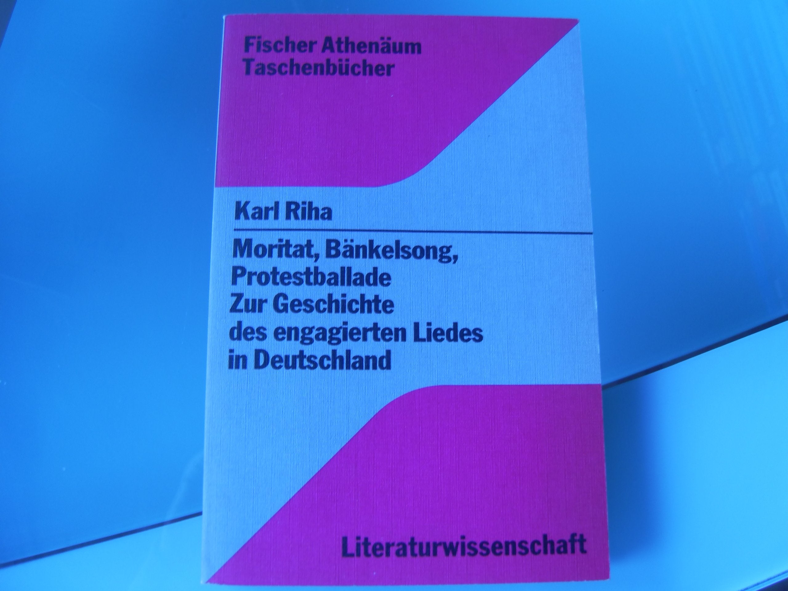 Moritat, Bänkelsong, Protestballade - Zur Geschichte des engagierten Liedes in Deutschland Books
