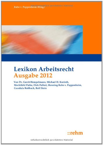 Lexikon Arbeitsrecht 2012 Law