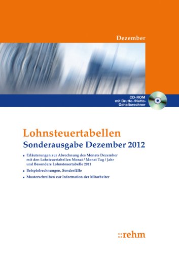 Lohnsteuertabellen - Sonderausgabe Dezember 2011 book