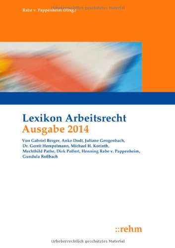 Product Image: Lexikon Arbeitsrecht 2014