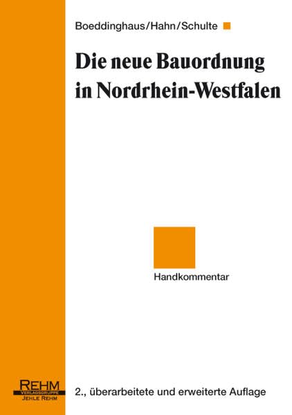 Die neue Bauordnung in Nordrhein-Westfalen. Handkommentar book